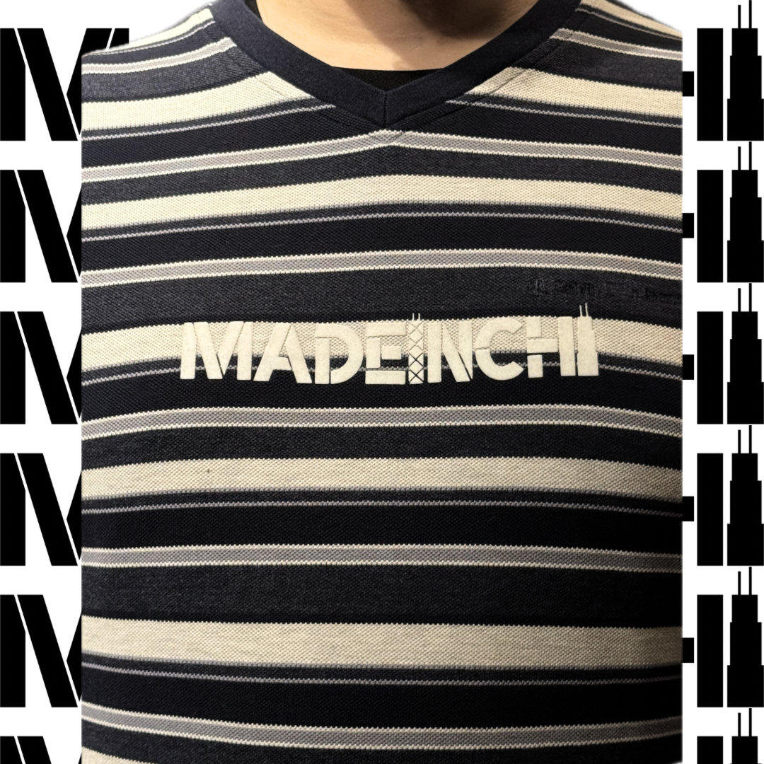 Thrifted CK Long Sleeve - Felt/Flock Print